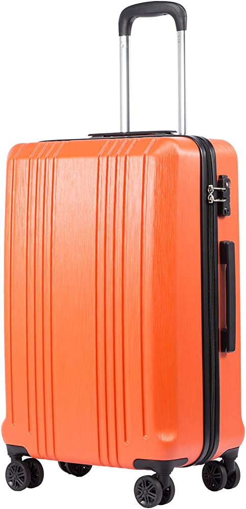 Coolife Luggage Expandable Suitcase PCABS with TSA Lock Spinner