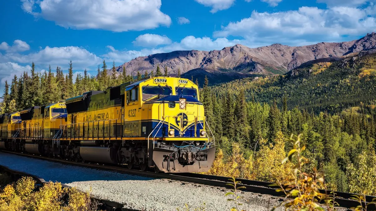 Alaska Railroad Coastal Passage Connecting Anchorage to Denali National Park Wilderness
