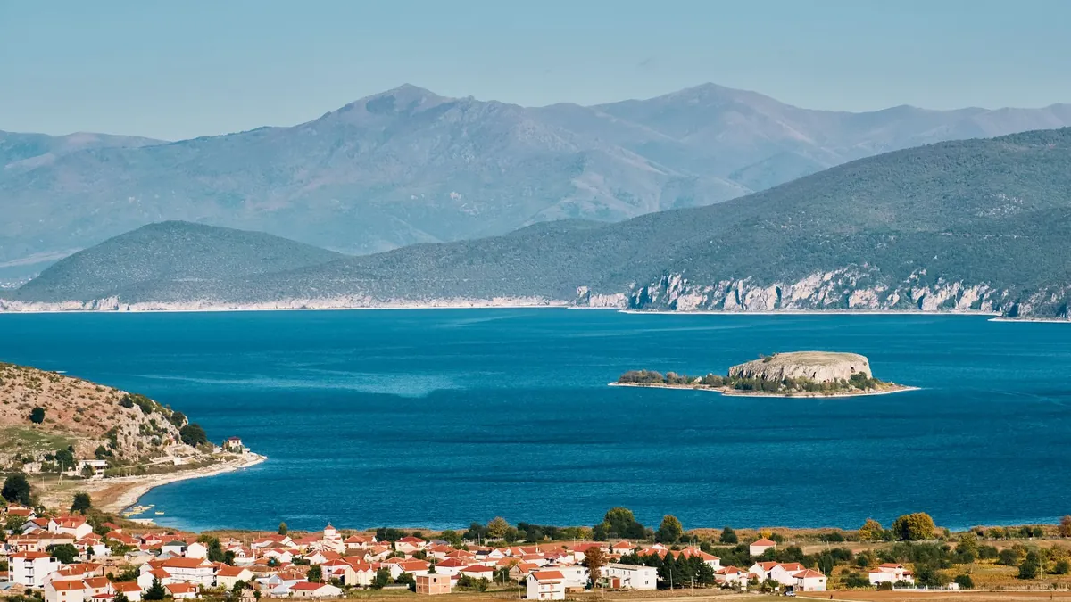 Lake Prespa, Greece and North Macedonia Border