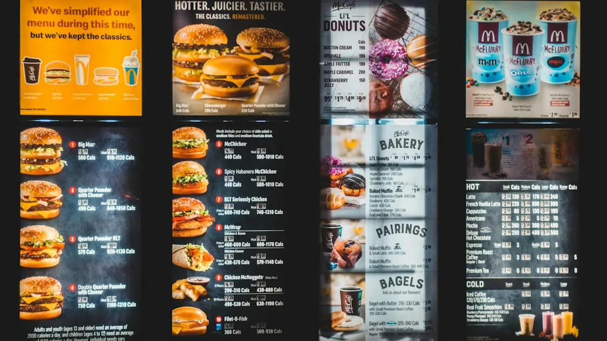 Laminated Menus with Photos and Multiple Language Translations