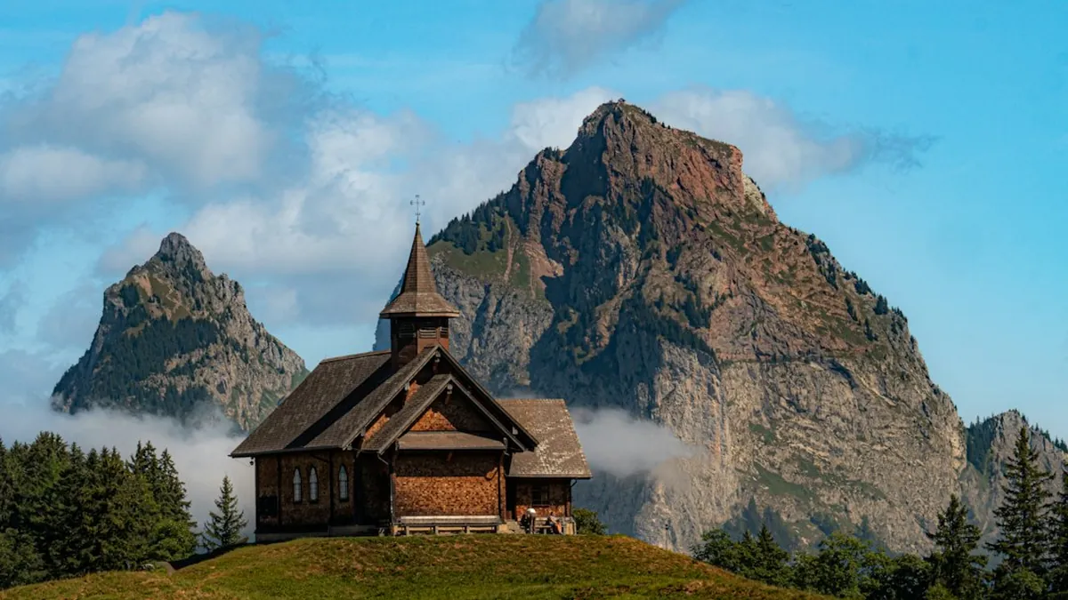 Stoos Village Accessible via Switzerland's Steepest Cable Car with 110
