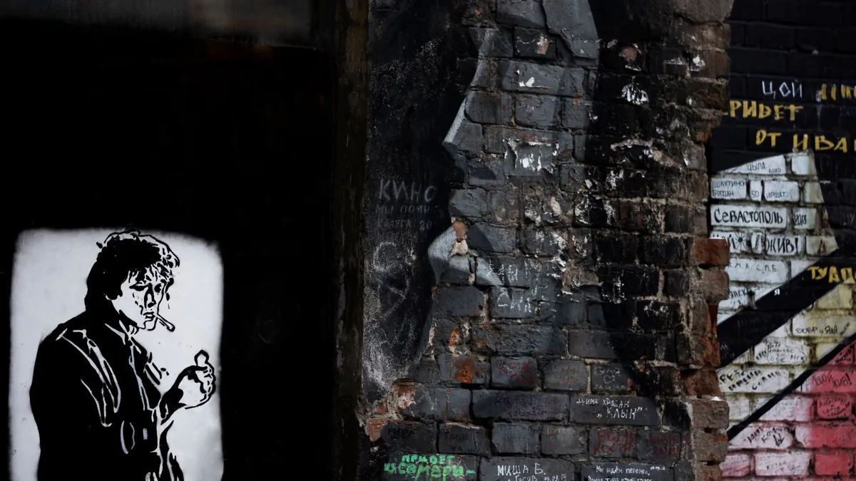 Visible Graffiti and Vandalism Covering Walls and Public Surfaces
